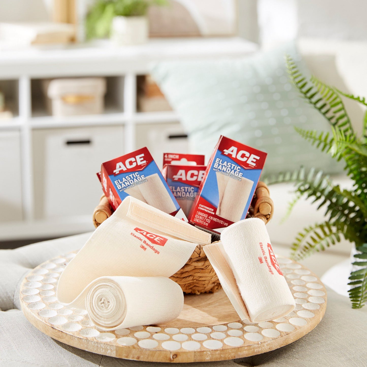 3M™ Ace™ Single Hook and Loop Closure Elastic Bandage, 4 Inch Width