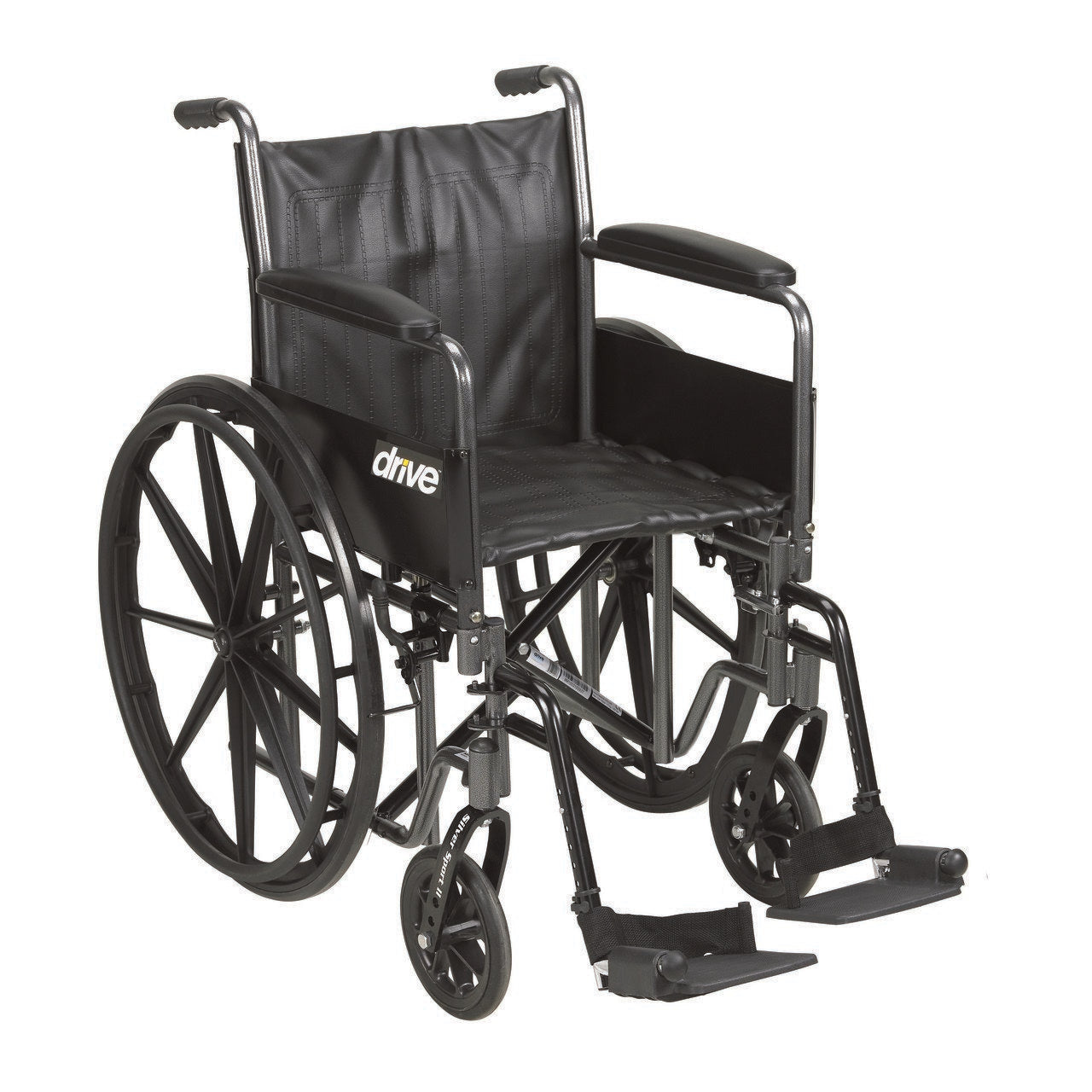 drive™ Silver Sport 2 Wheelchair, 20 Inch Seat Width