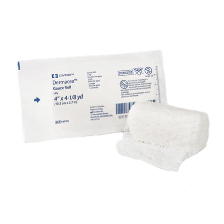 Cardinal 441105 Dermacea Sterile Fluff Bandage Roll, 4 Inch x 4-1/8 Yard, 3-Ply