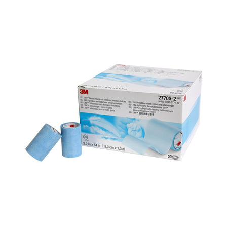 Solventum 2770S-2 3M Micropore S Silicone Medical Tape, 2 Inch x 1-1/2 Yard, Blue