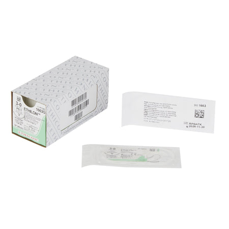 Ethicon 1663G Ethilon Nylon Nonabsorbable Suture with Needle, Reverse Cutting Monofilament