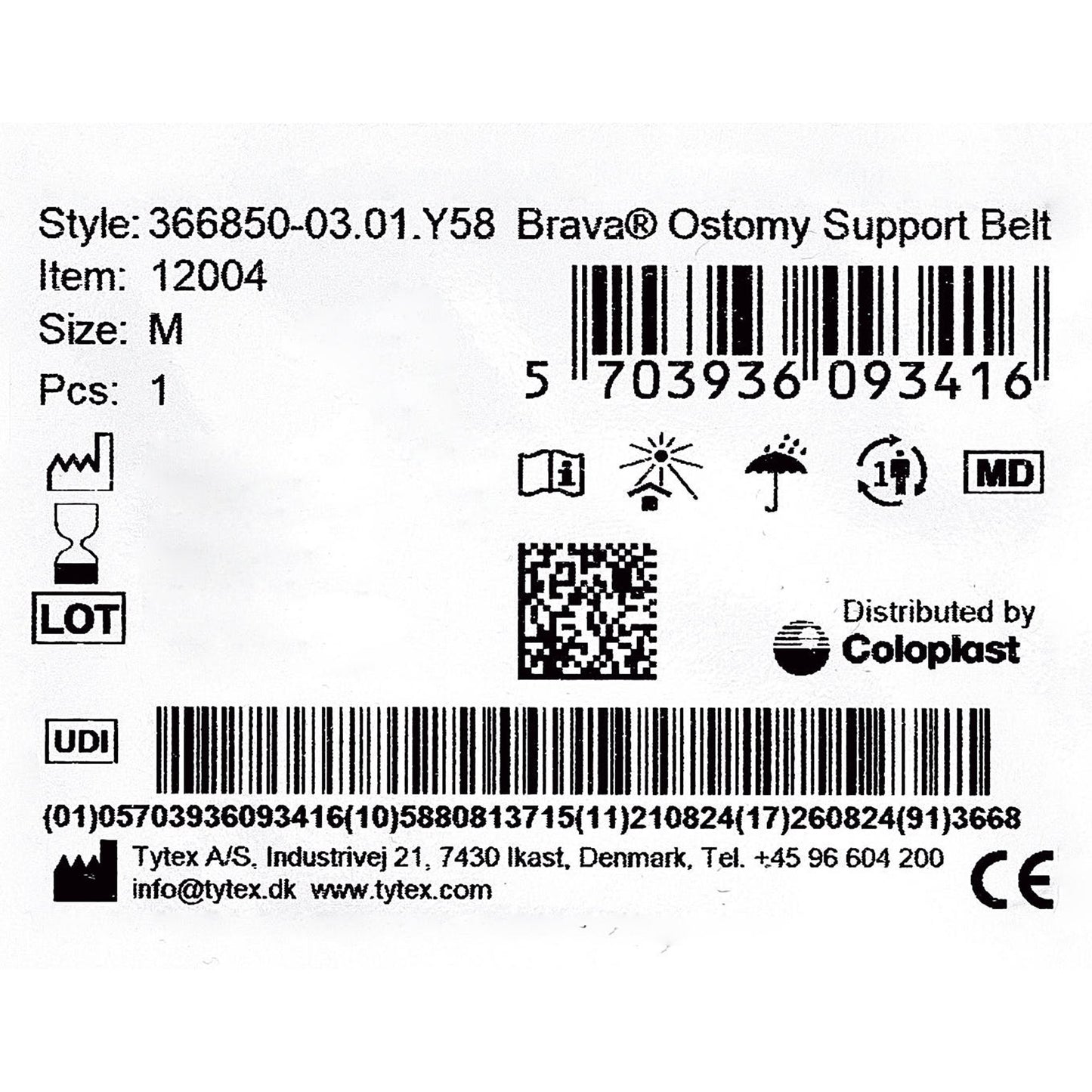 Brava® Support Belt for Ostomy Appliance, fits 31 – 35 inch waists