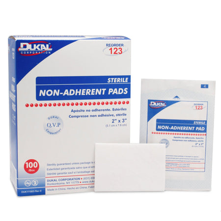 Dukal 123 Nonadherent Dressing, 2 x 3 Inch