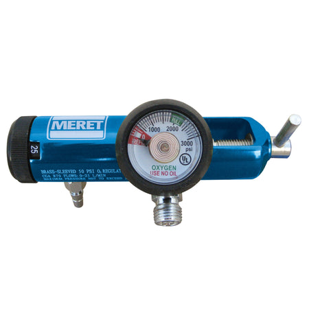 MERET USA LLC AREG8725-B2D-BU Oxygen Regulator 0-25LPM DISS