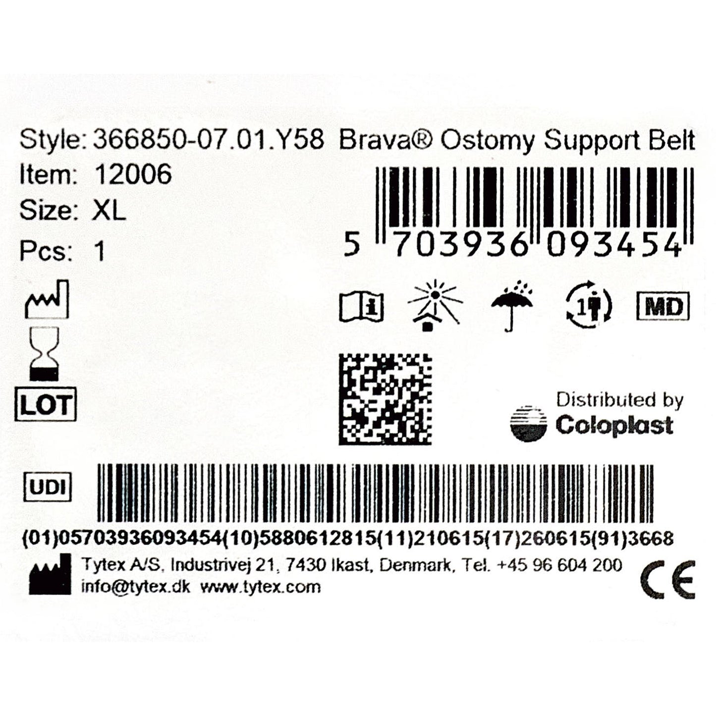 Brava® Support Belt for Ostomy Appliance, fits 37 – 42 inch waists