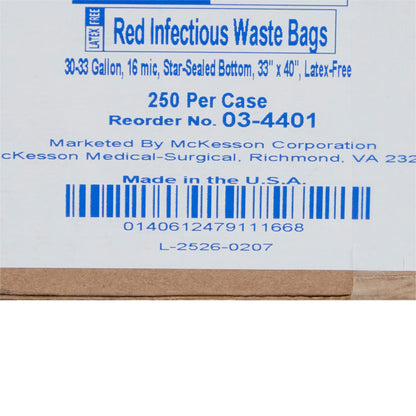 SAF-T-SEAL® Infectious Waste Bag, 30-33 ga;