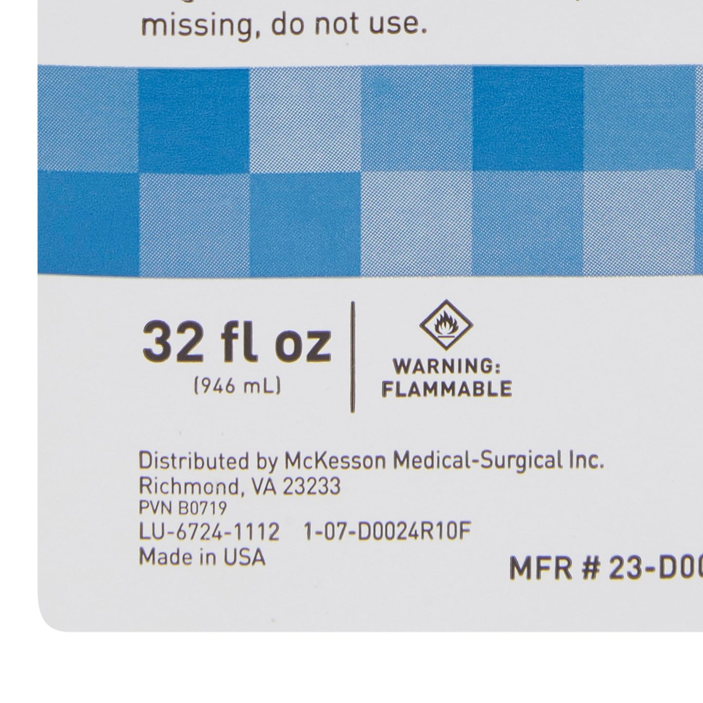 McKesson Isopropyl Alcohol Antiseptic, 32-ounce bottle
