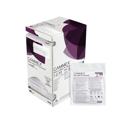 Ansell 20688260 Gammex Non-Latex PI Textured Polyisoprene Surgical Glove, Size 6, White