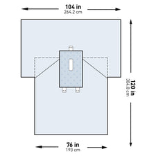 McKesson Sterile Laparotomy Drape, 104 x 76 x 120 Inch