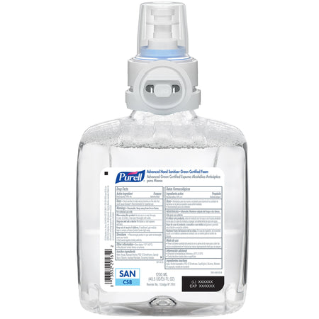 Purell® Advanced Green Certified Hand Sanitizer, 1200 mL Dispenser Refill Bottle