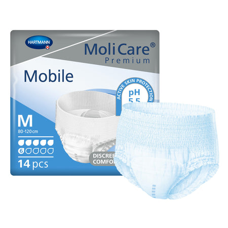 Hartmann 915832 MoliCare Premium Mobile 6 Drop Absorbency Incontinence Underwear, Medium