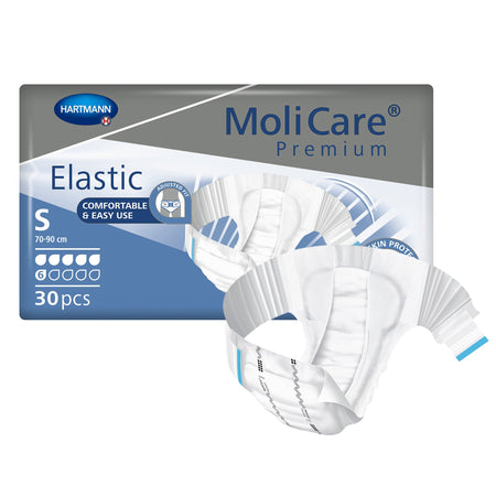 Hartmann 165271 MoliCare Premium Elastic 6 Drop Absorbency Incontinence Briefs, Small