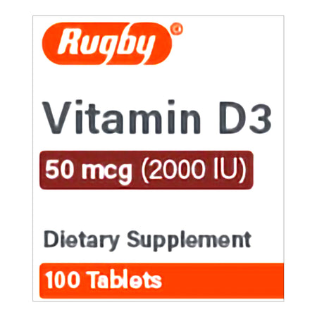 Major Pharmaceuticals 80681017000 Vitamin Supplement D3 50 mcg Strength Tablet 100 per Bottle