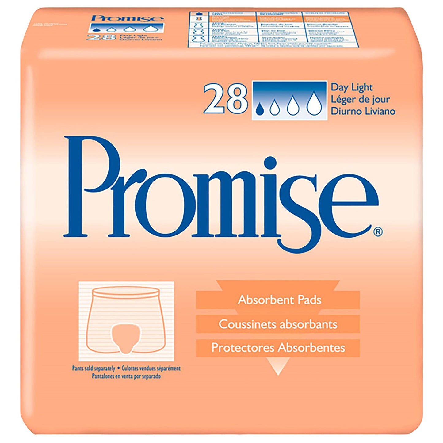 Tena® Promise® Day Light Heavy Incontinence Pad, 15-Inch Length