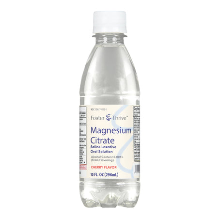 McKesson 70677111201 Foster & Thrive Magnesium Citrate Saline Laxative Oral Solution Cherry, 10 oz.