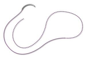 Surgical Specialties 911B LOOK Nylon Nonabsorbable Suture with Needle, Reverse Cutting Monofilament
