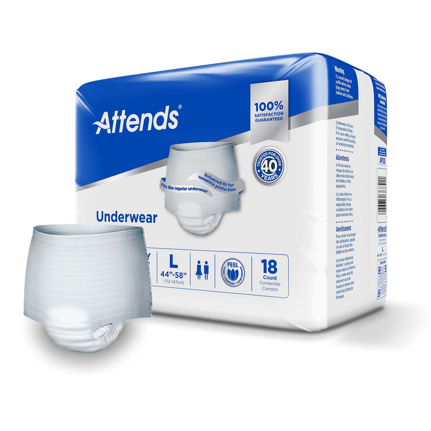 Attends® Care Heavy Absorbent Underwear, Regular