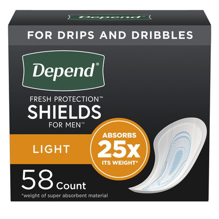 Kimberly-Clark 35641 Depend Shields for Men Light Bladder Control Pad