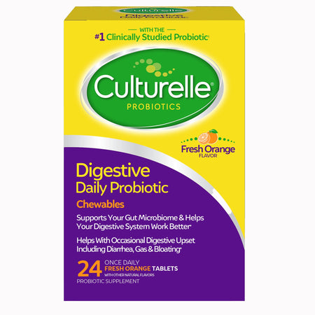 i-Health Inc 49100400228 Culturelle Digestive Daily Probiotic Chewables Tablets Fresh Orange