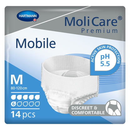 MoliCare® Premium Mobile 6 Drop Absorbency Incontinence Underwear, Medium