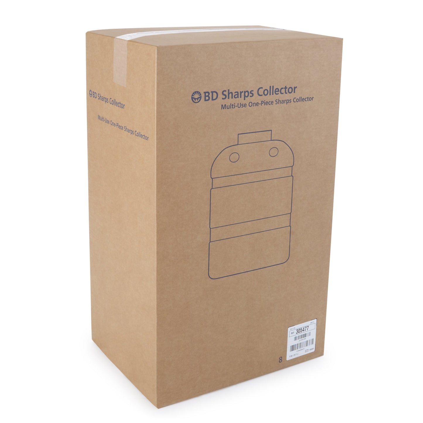 BD Multi-purpose Sharps Container, 5 Gallon, 18 x 7-1/2 x 10-1/2 Inch