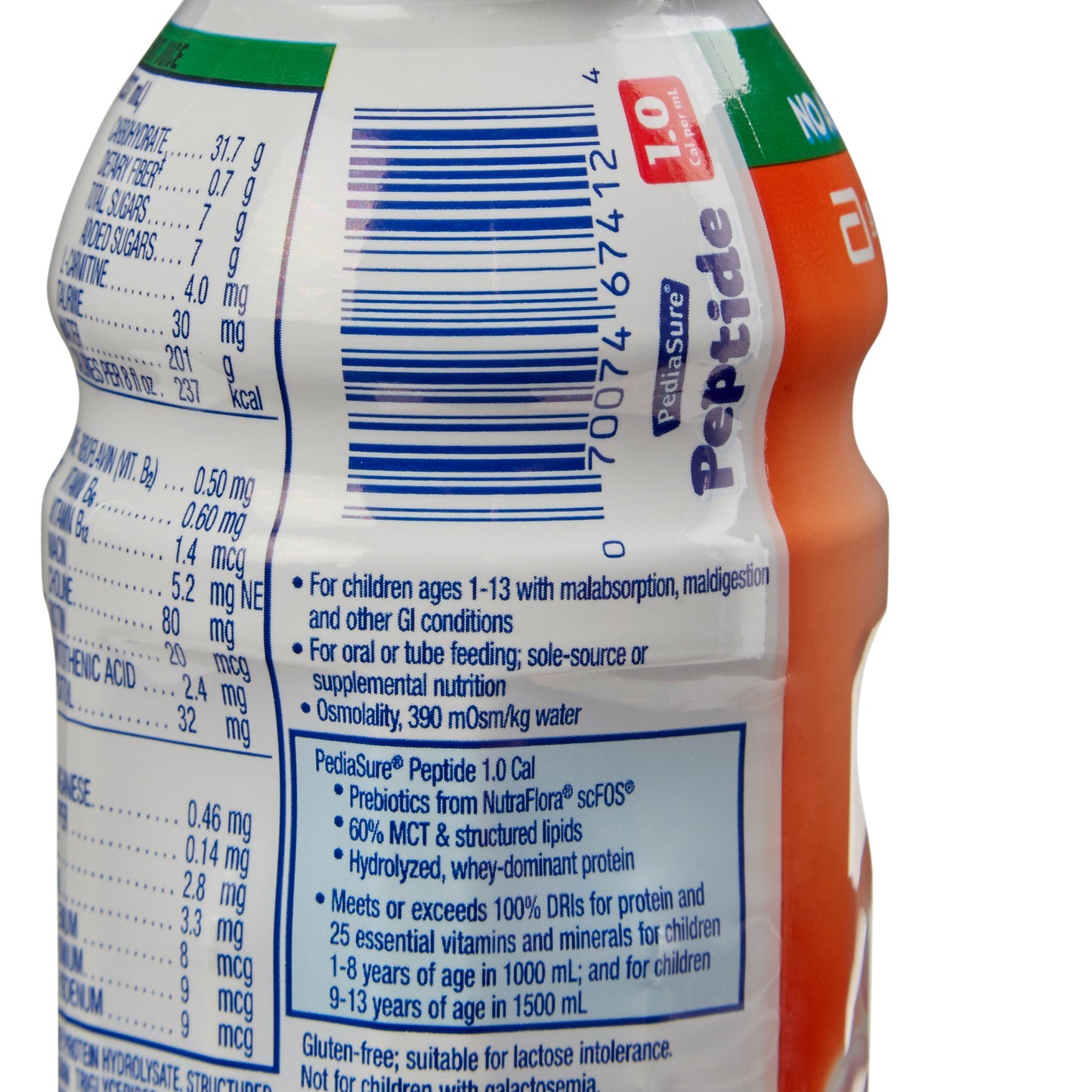 PediaSure® Peptide 1.0 Cal Peptide-Based Nutrition, Strawberry, 8-ounce bottle