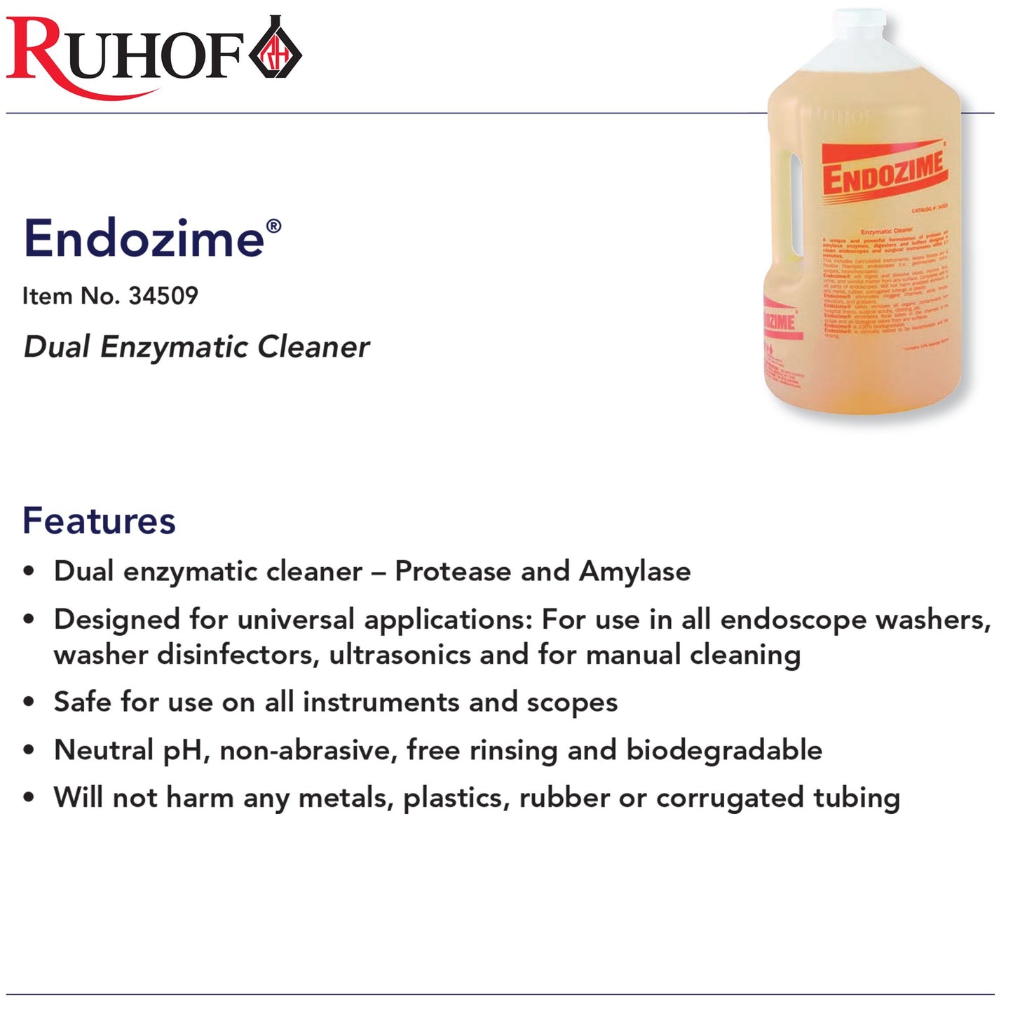Endozime® Dual Enzymatic Instrument Detergent