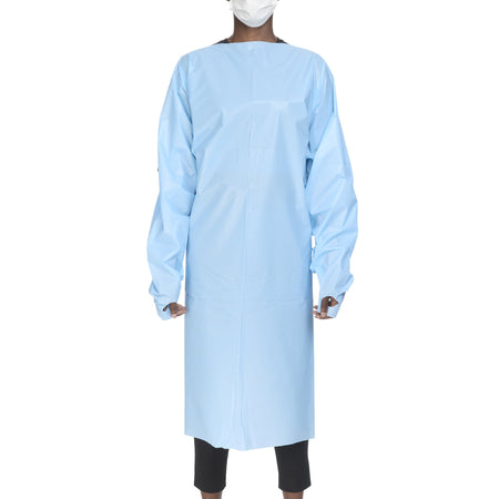 McKesson 18-8576A Open Back Over-the-Head Protective Procedure Gown, Universal, Blue