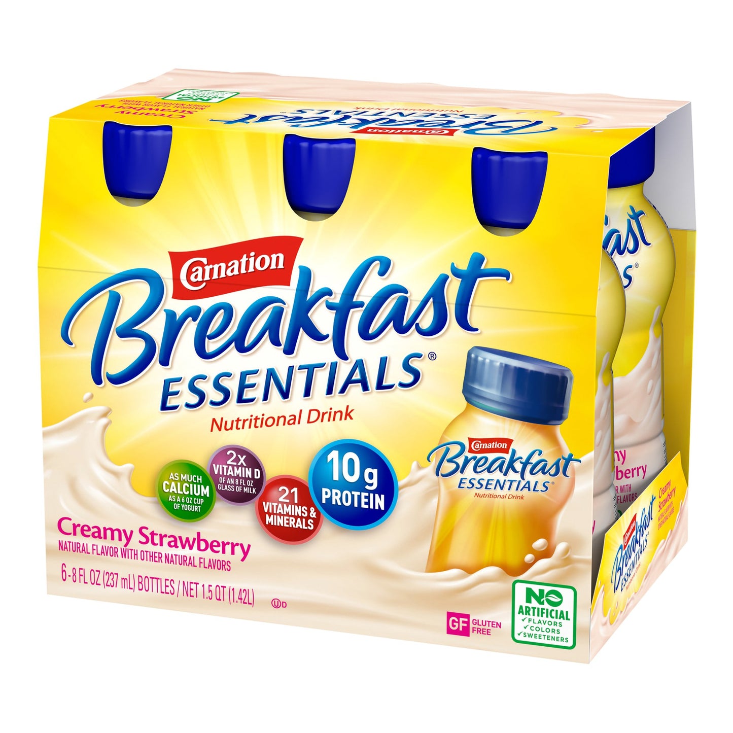 Carnation Breakfast Essentials® Strawberry Nutritional Drink, 8-ounce bottle