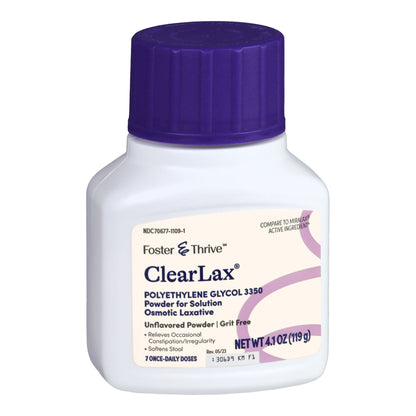 Foster & Thrive™ ClearLax Polyethylene Glycol 3350 Powder for Solution, 4.1-oz