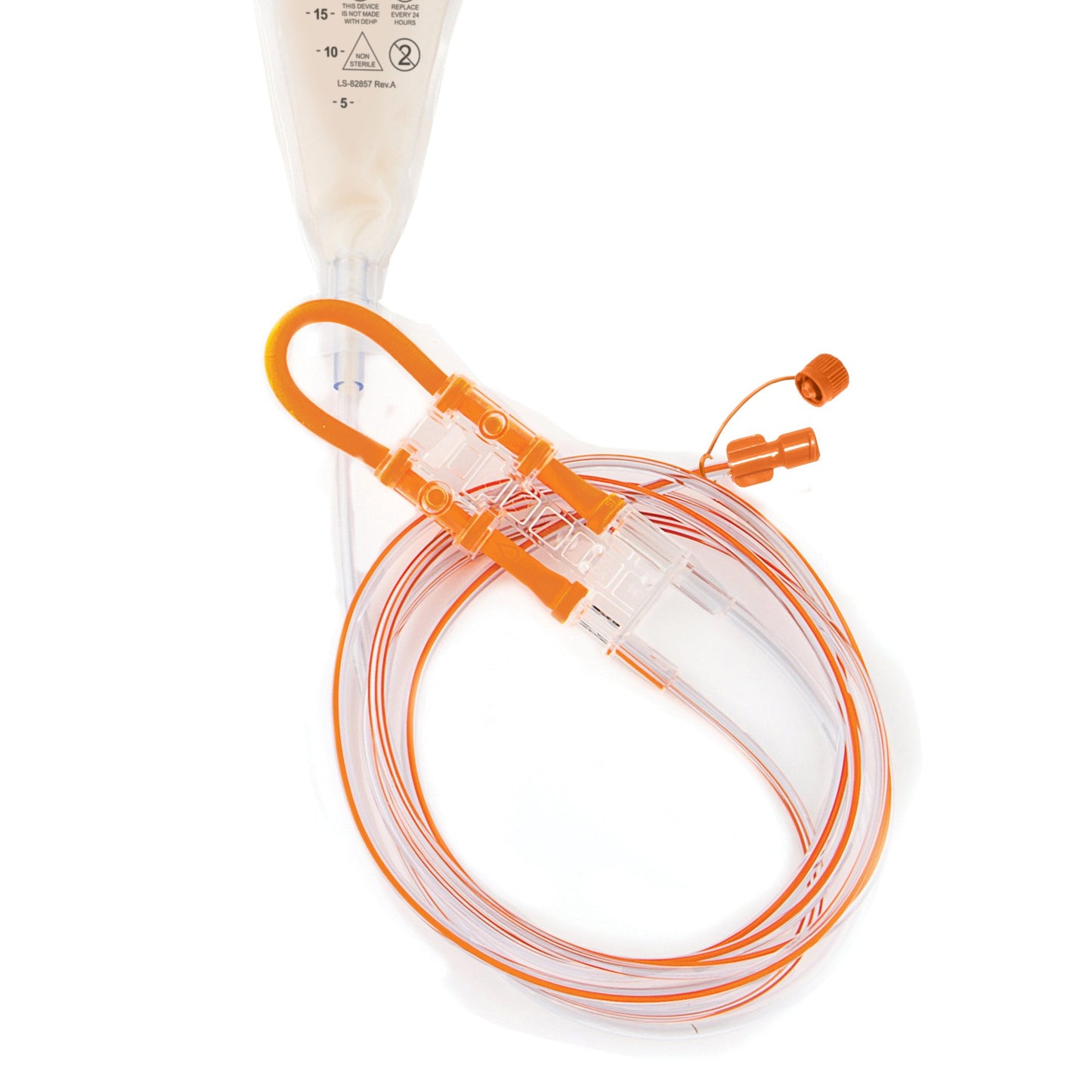 Enteral Feeding Pump Bag Set with ENFit® Connector Infinity® Orange® 100 mL Silicone NonSterile ENFit® Connector