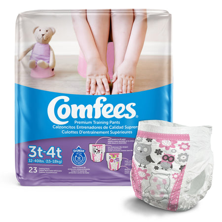 Attends 41548 Female Toddler Training Pants Comfees Pull On with Tear Away Seams Size 3T