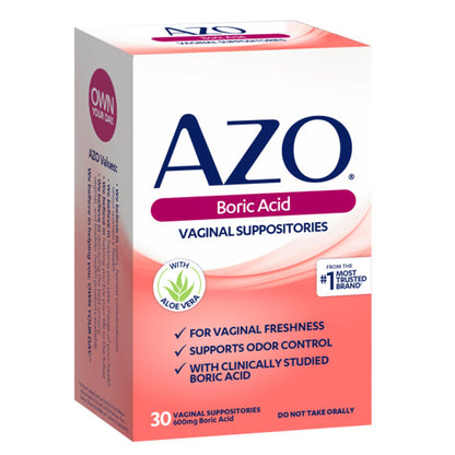 Dietary Supplement Boric Acid 600 mcg Strength Suppository 30 per Box