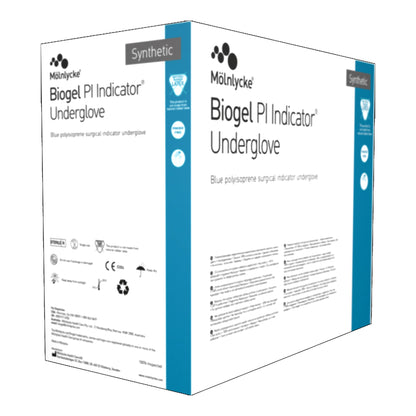 Biogel 41675 PI Indicator Polyisoprene Surgical Underglove, Size 7.5, Blue, Chemo Approved Molnlycke