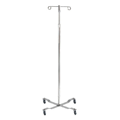 McKesson IV Pole, Four Legs with Casters, Two Hooks