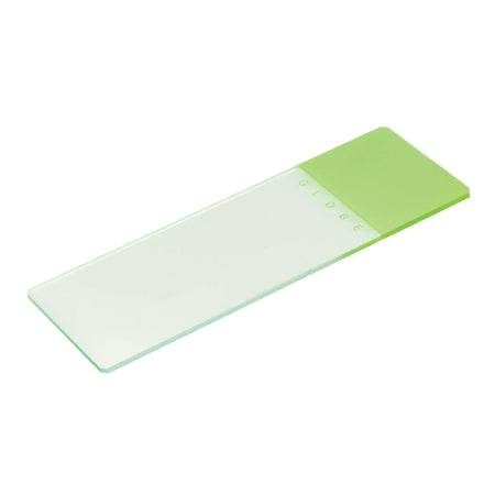 Globe Scientific 1324G 1324 Series Microscope Slide, Green Frosted End, 25 x 75 x 1.1 mm