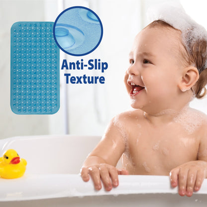 Theracare Bathtub Mat, Antifungal, Blue, 15 x 27 Inch