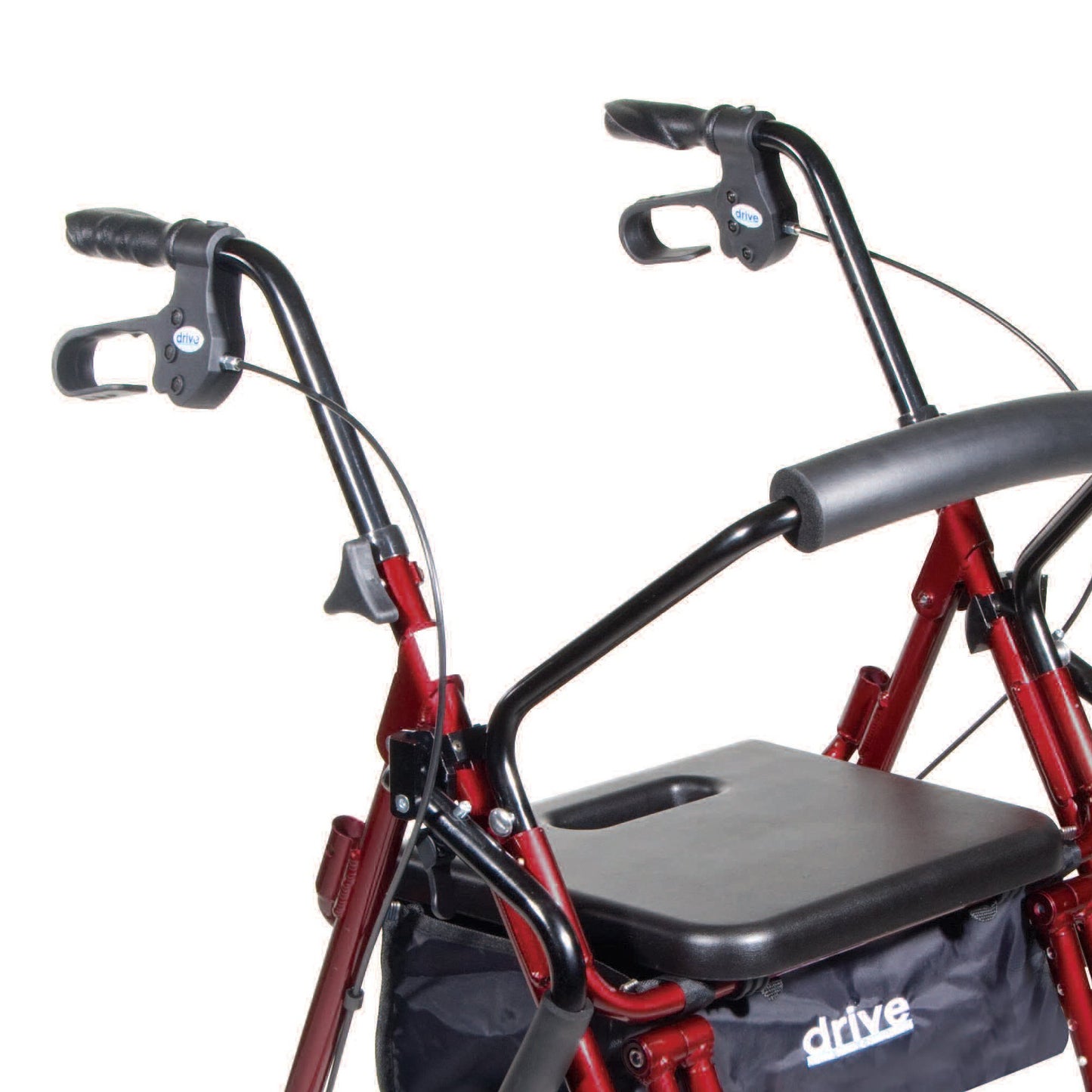 drive™ Duet Four-Wheel Rollator, Burgundy