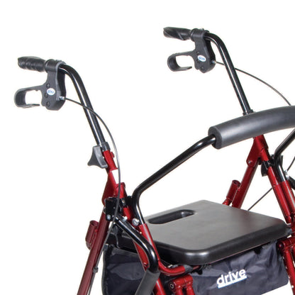 drive™ Duet Four-Wheel Rollator, Burgundy