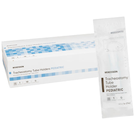 McKesson 16-2742 Tracheostomy Tube Holder, 3/4 x 9 Inch, Blue / White