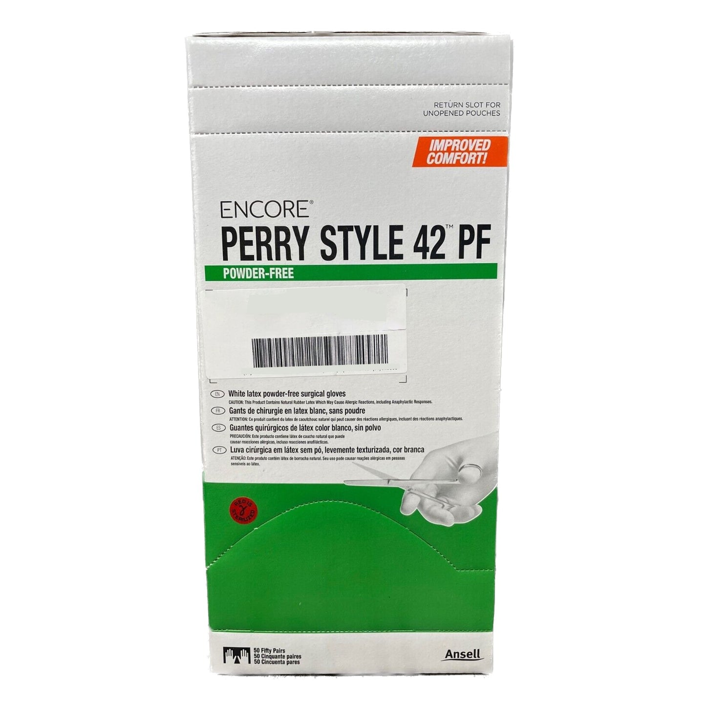 Encore® Perry® Style 42® PF Latex Surgical Glove, Size 7, Natural
