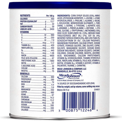 PurAmino Jr Pediatric Hypoallergenic Formula, 14.1 oz Can | Enfamil 178701