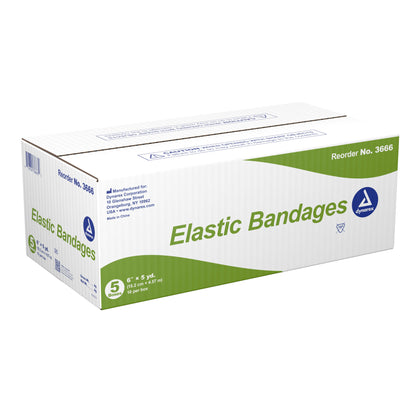 Dynarex® Clip Detached Closure Elastic Bandage, 6 Inch x 5 Yard