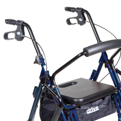 drive™ Duet Four Wheel Rollator, Blue