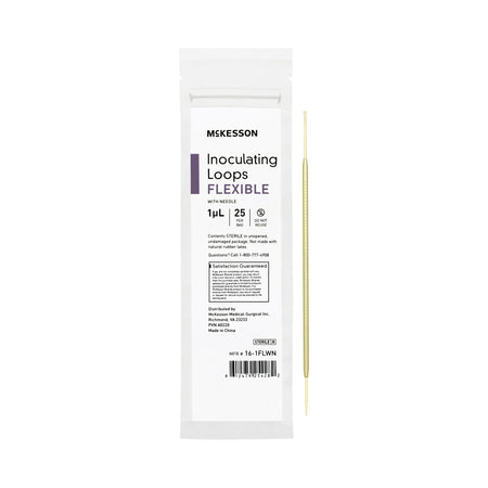 McKesson 16-1FLWN Inoculating Loop with Needle, 1 µL, 20-Centimeter Length