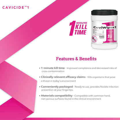 CaviWipes1 Surface Disinfectant, Alcohol Based, nonsterile, Disposable by Metrex Research product image - view 4
