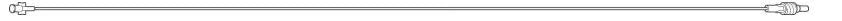 Baxter 2C5687 minivolume 71-inch IV extension tubing set with male Luer-lock adapter
