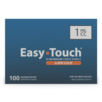 Insulin Syringe EasyTouch™ 1 mL Luer Lock Tip Without Safety