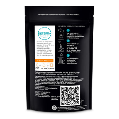 Deterra® Drug Disposal Pouch for Disposal of Pharmaceuticals, Medium