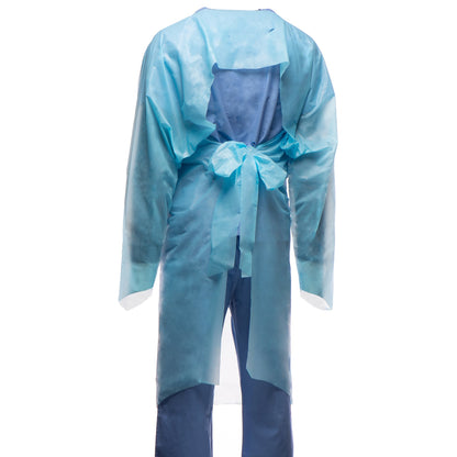 Protective Procedure Gown X-Large Blue NonSterile Not Rated Disposable